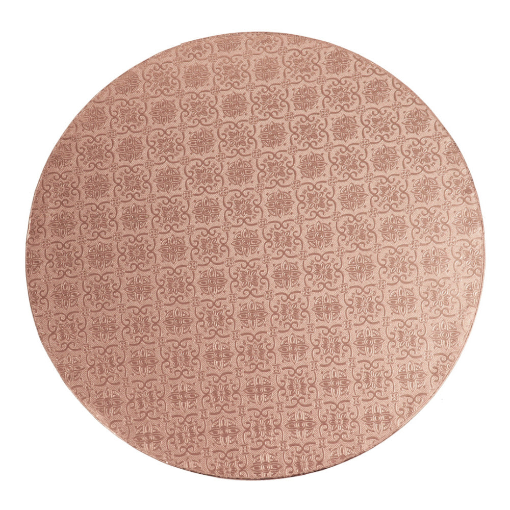 12" CAKE DRUM ROSE GOLD ROUND( SET OF 5)