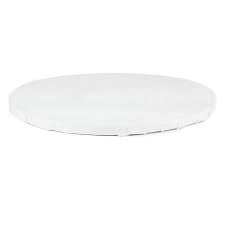 ROUND CAKE DRUM WHITE 12"( SET OF 5)