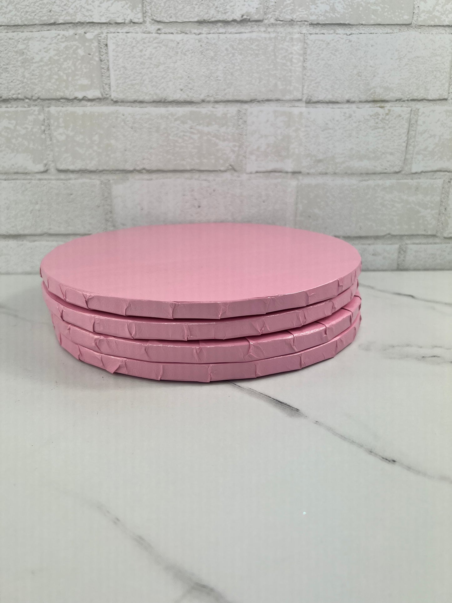 10” ROUND CAKE DRUM LIGHT PINK ( SET OF 5)