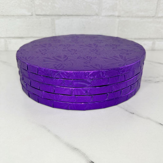 10” ROUND CAKE DRUM PURPLE ( SET OF 5)