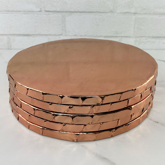 10” ROUND CAKE DRUM ROSE GOLD ( SET OF 5)