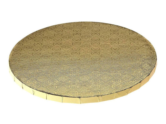 12" CAKE DRUM GOLD ROUND( SET OF 5)